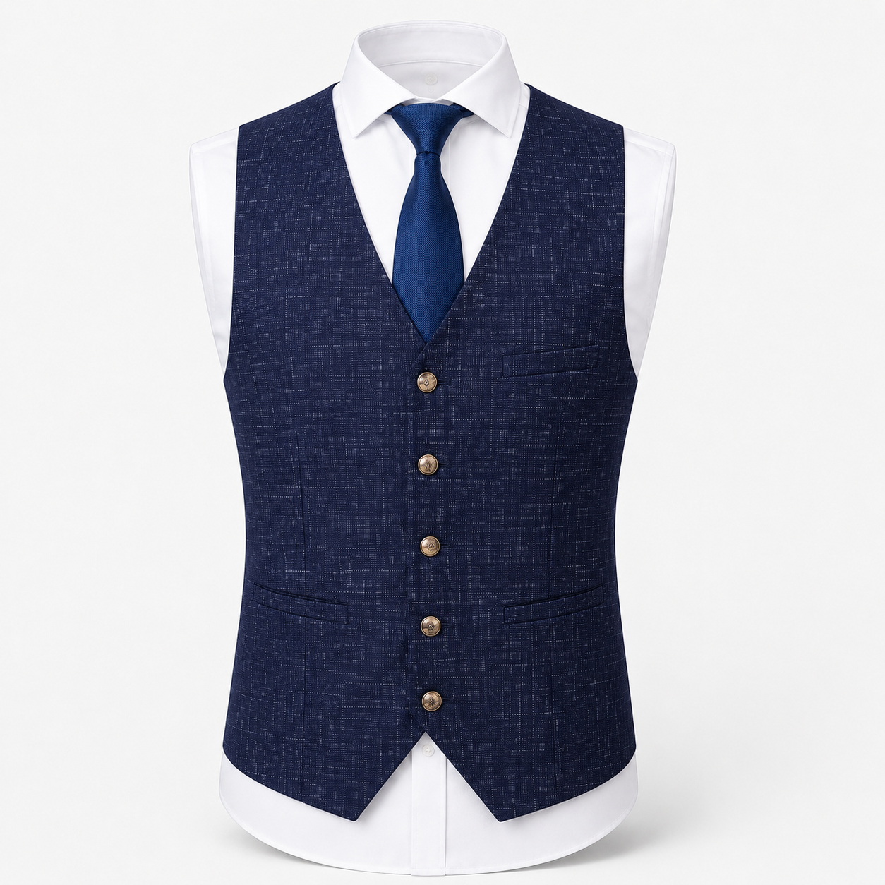 Men’s Slim Fit Tweed Waistcoat – Tailored Layer for Smart and Formal Wear