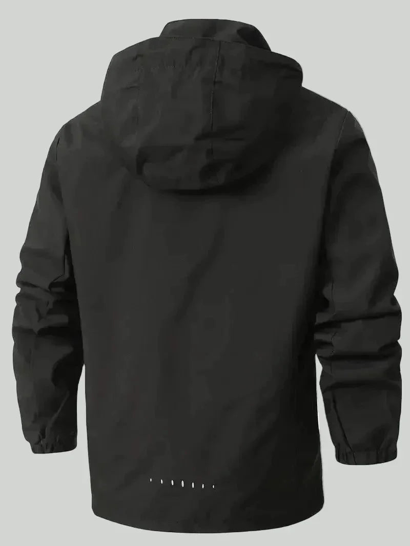 Men’s Lightweight Waterproof Outdoor Jacket – Windproof Hooded Shell for Hiking Fishing Travel and Everyday Wear