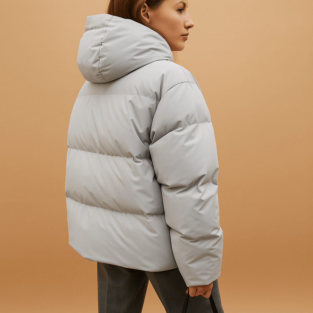 Γυναικείο oversized χειμερινό puffer μπουφάν – Καπιτονέ παλτό με ψηλό γιακά και κουκούλα για καθημερινό layering τις κρύες μέρες