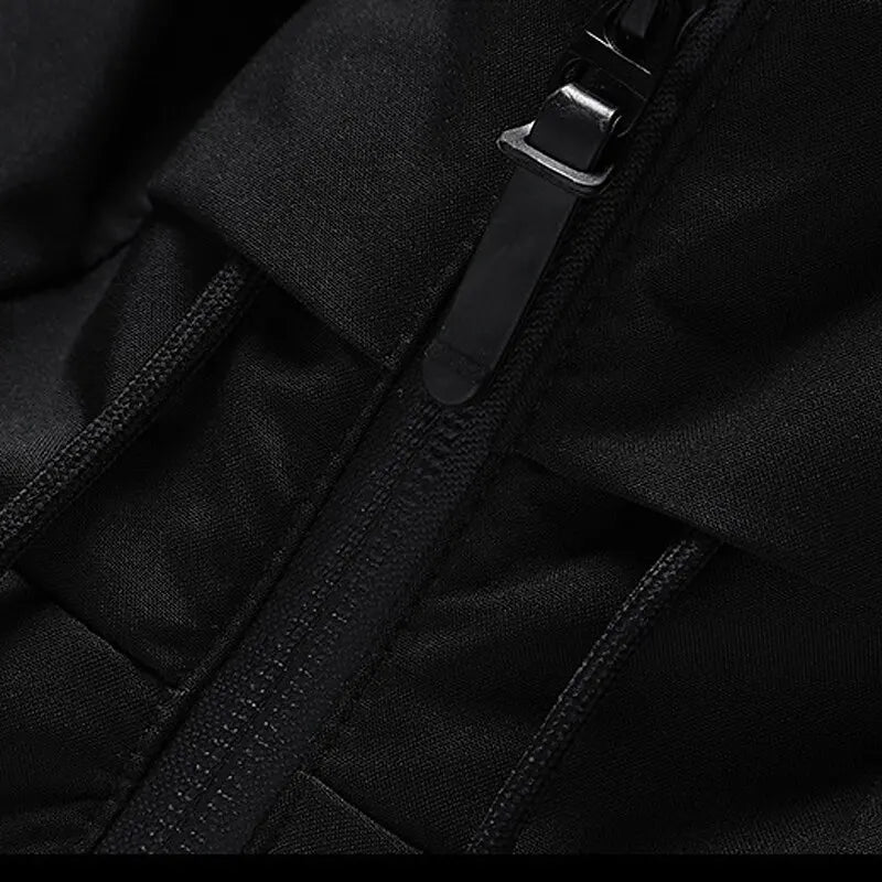 Men’s Hooded Puffer Winter Jacket – Regular-Fit Insulated Zip-Up Coat with Drawstring Hood and Secure Pockets for Outdoor Wear