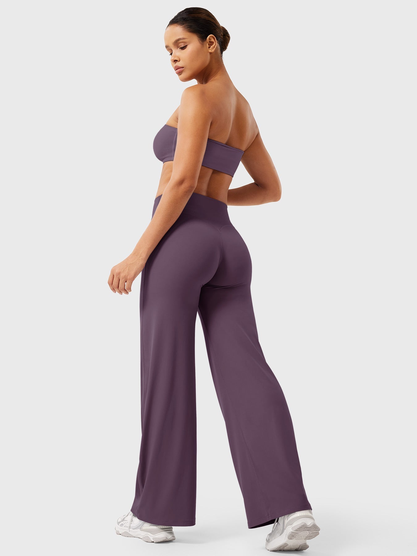 Pantalon évasé taille haute pour femme – coupe large pour tous les jours