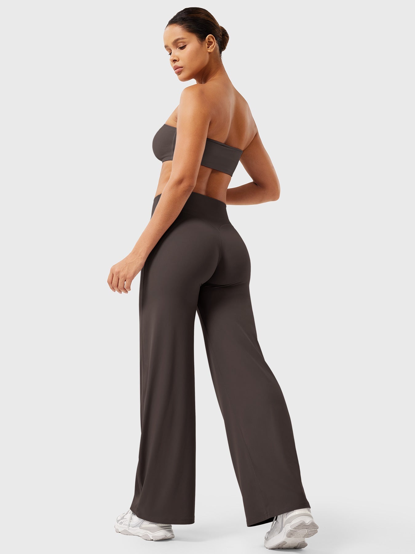 Pantalon évasé taille haute pour femme – coupe large pour tous les jours
