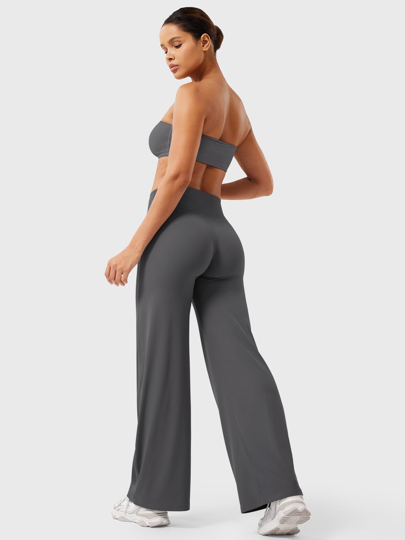 Pantalon évasé taille haute pour femme – coupe large pour tous les jours