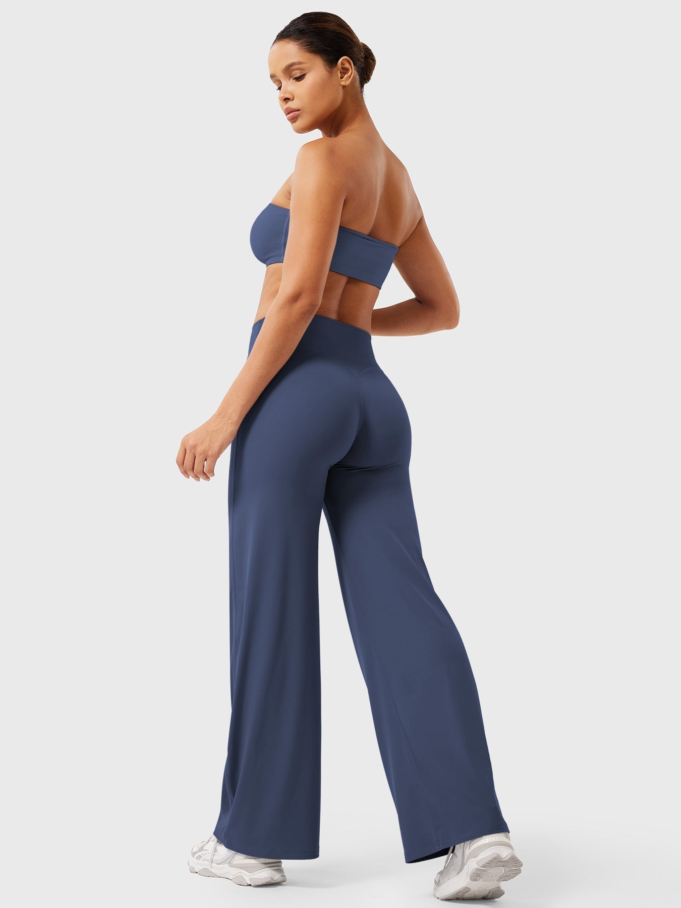 Pantalon évasé taille haute pour femme – coupe large pour tous les jours