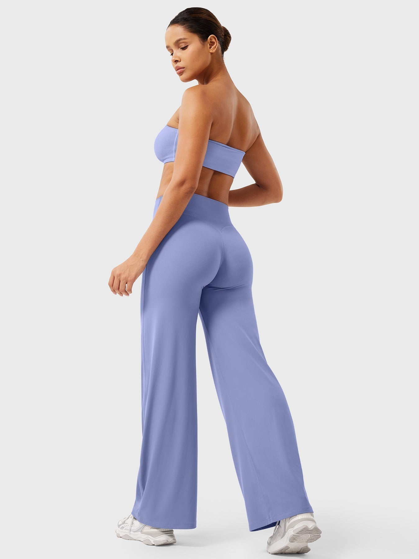 Pantalon évasé taille haute pour femme – coupe large pour tous les jours