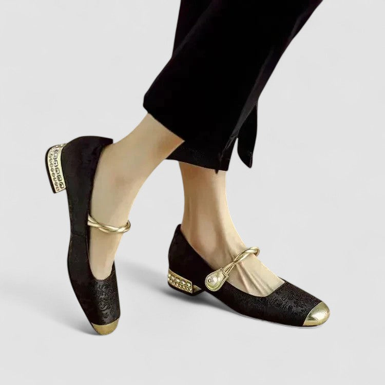 Scarpe Mary Jane ortopediche da donna con tacco basso - Scarpe eleganti con cinturino e supporto per ufficio, passeggiate, vita cittadina, viaggi e un abbigliamento elegante di tutti i giorni