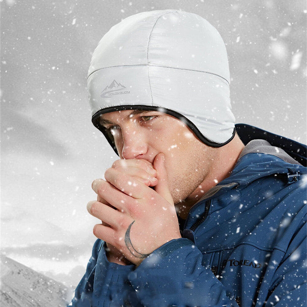Thermische Winter-Schädelmütze für Herren - Outdoor-Mütze mit Fleecefutter und verlängertem Ohrenschutz