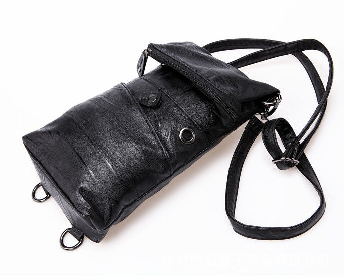 Sling-Tasche aus Kunstleder für Herren – Crossbody-Design mit mehreren Taschen und verstellbarem Schulterriemen