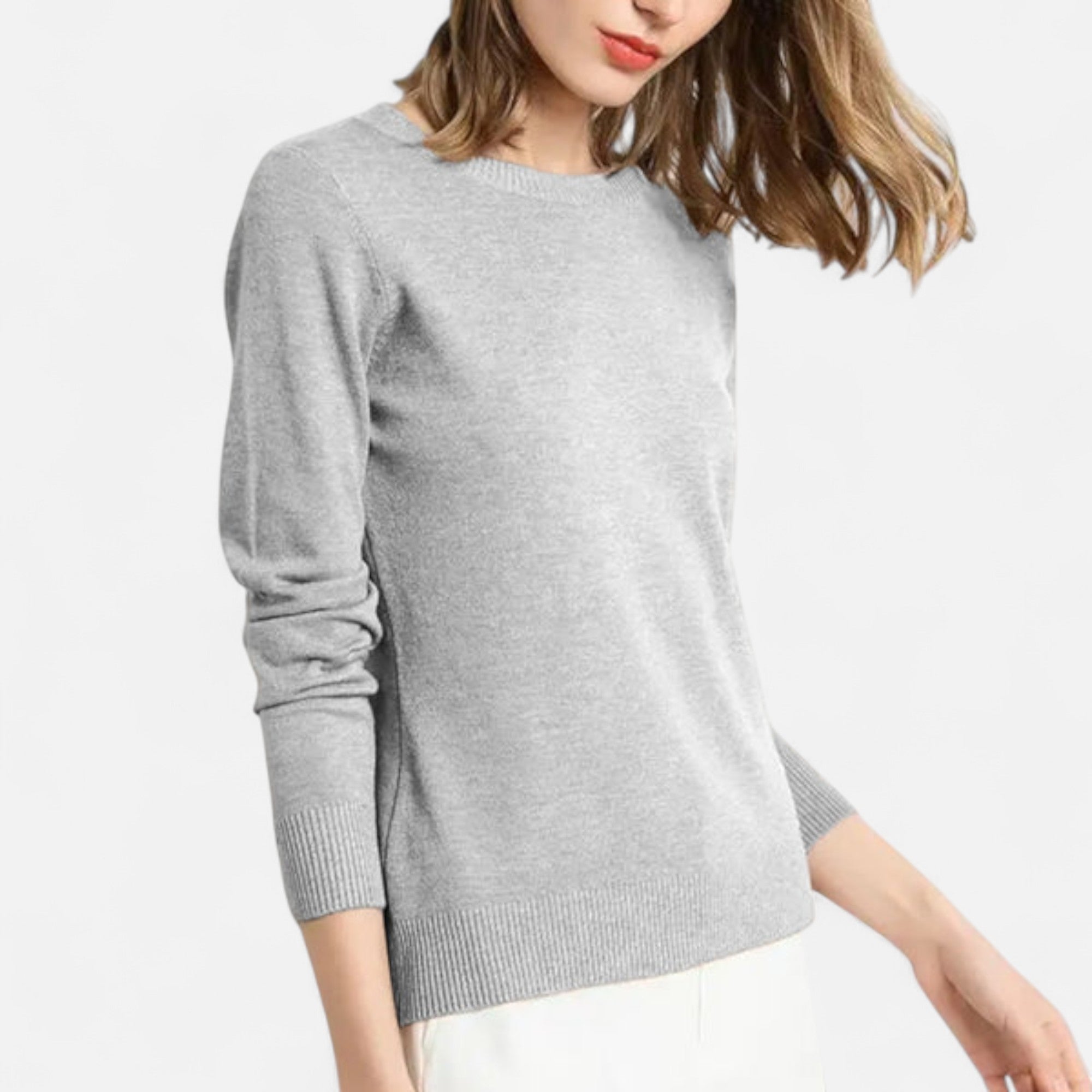 Valmonti | Women’s Blend Sweater – Timeless Round‑Neck Elegance