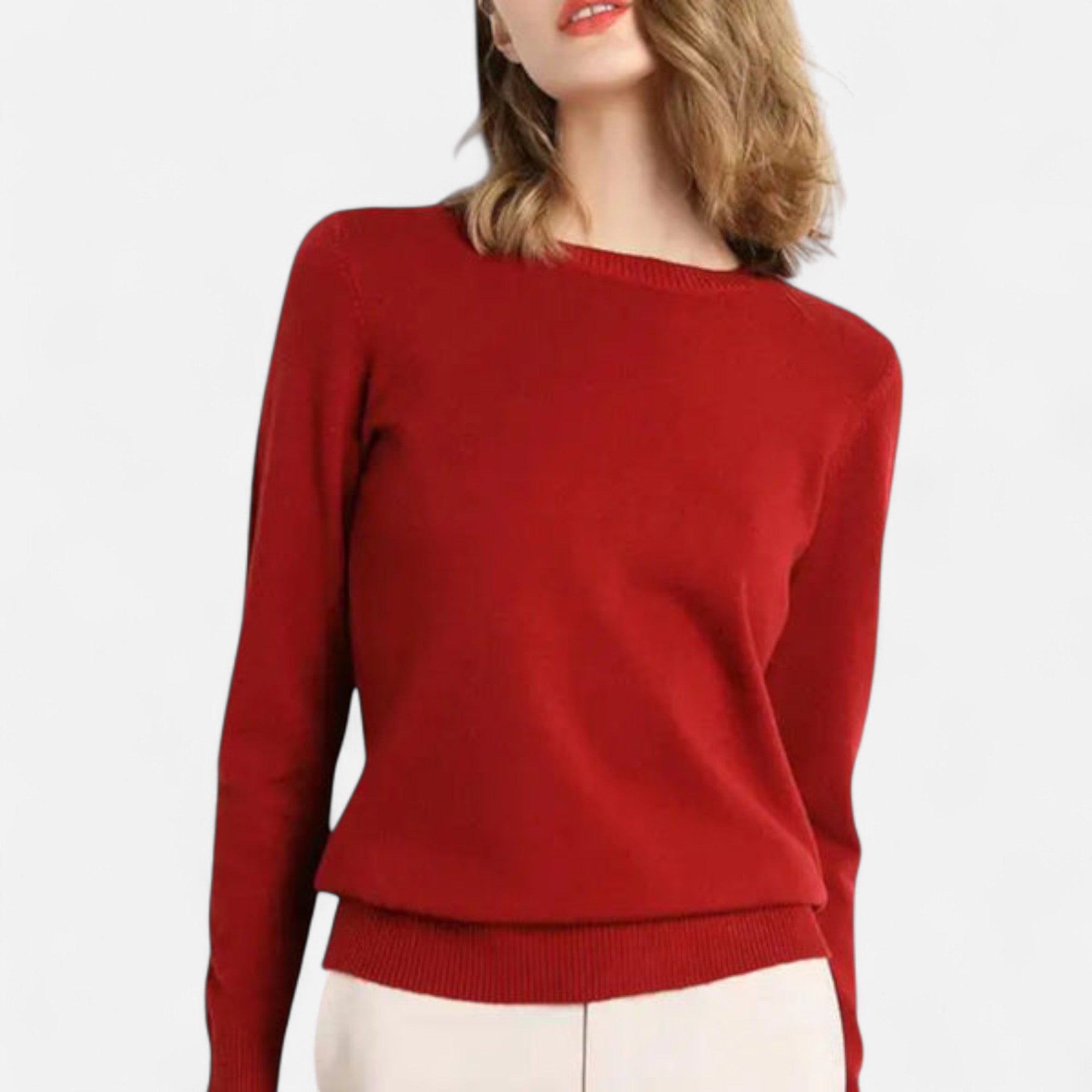 Valmonti | Women’s Blend Sweater – Timeless Round‑Neck Elegance