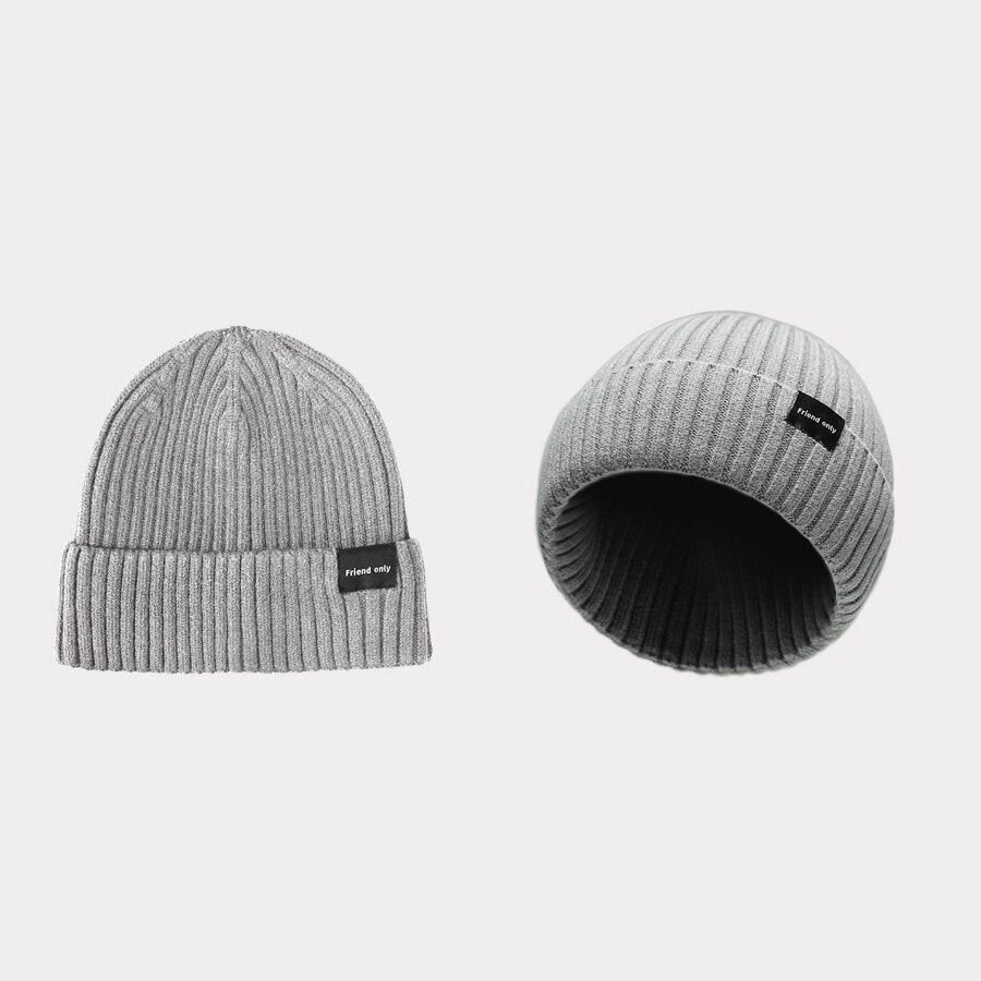 Gorro de inverno de malha canelada para mulher – chapéu macio, elástico e quente para usar ao ar livre no dia a dia em tempo frio