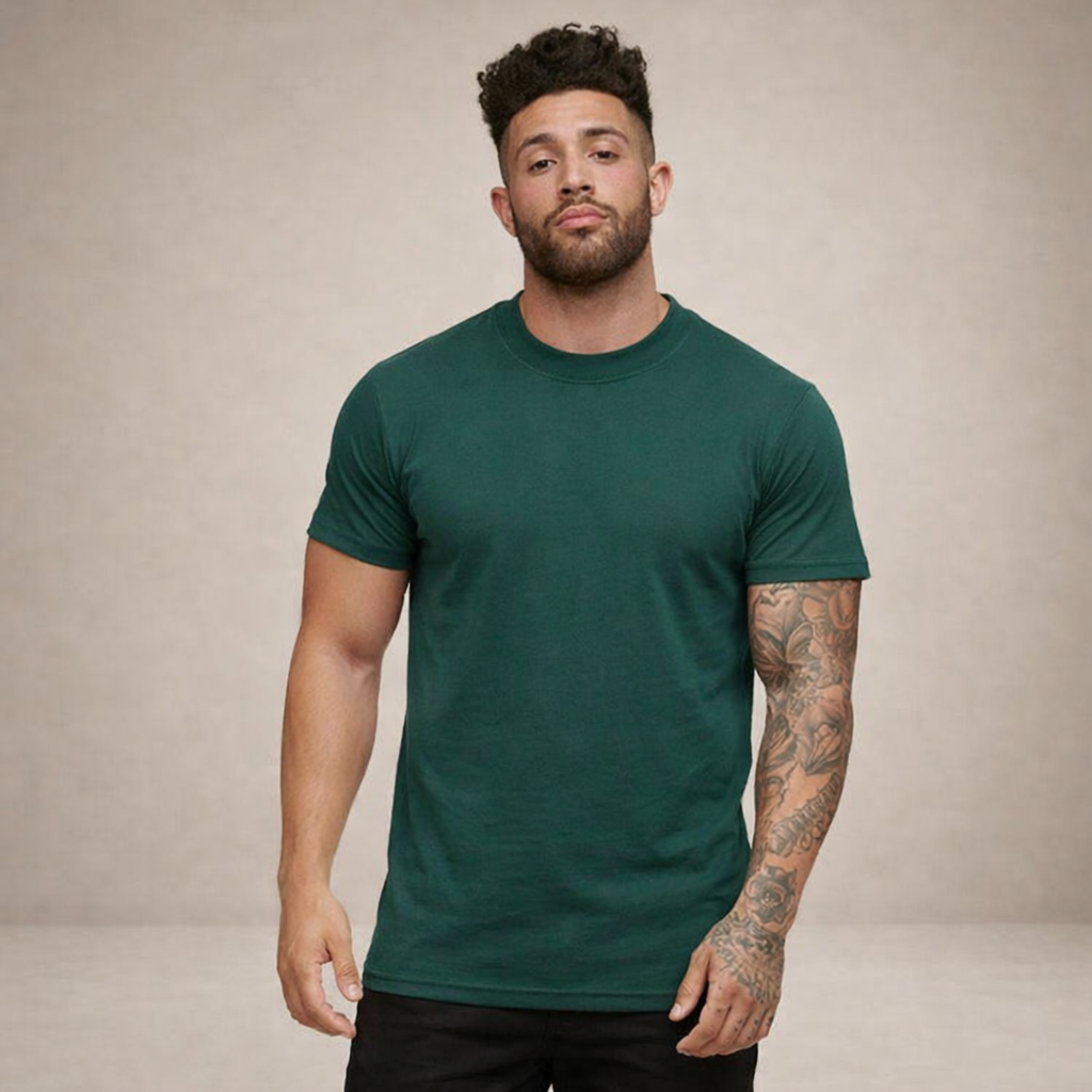Men’s Slim Fit Crew Neck Essential Cotton T-Shirt