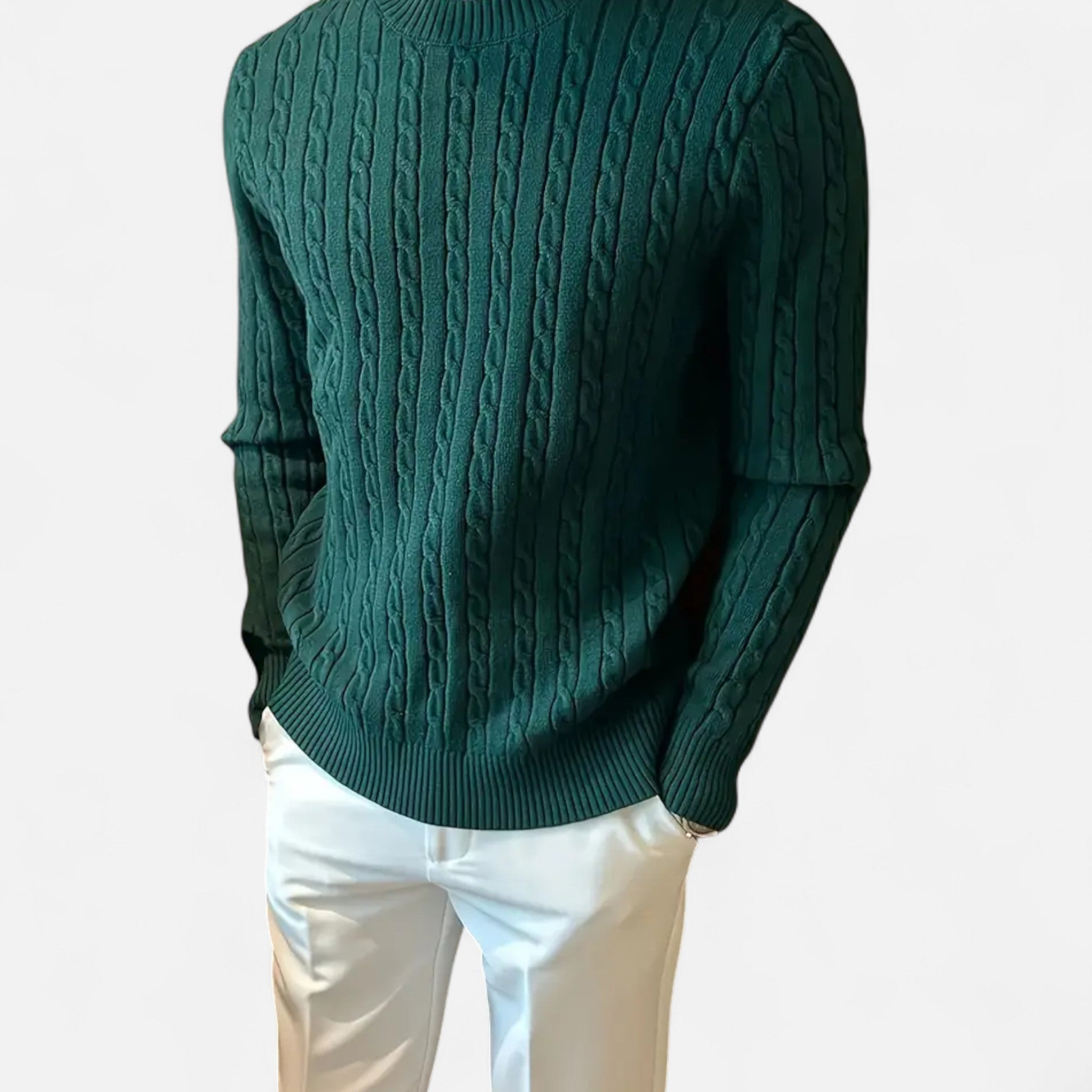 Valmonti | Men’s Ribbed Knit Crew Sweater