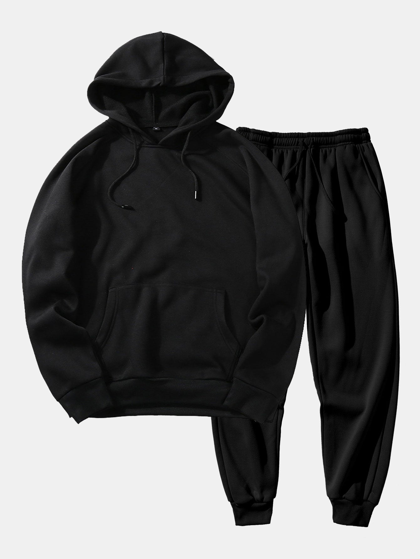 Men’s Raglan Pullover Tracksuit – Regular Fit Hoodie and Tapered Joggers for Daily Wear