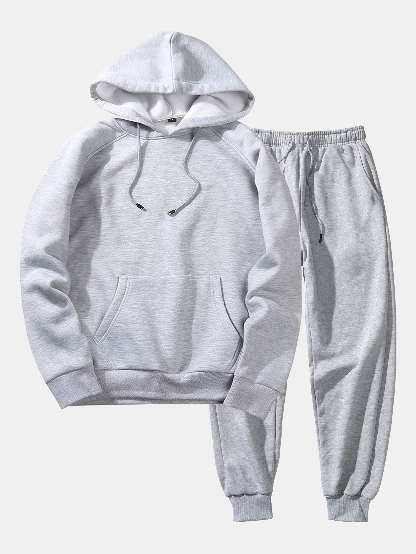 Men’s Raglan Pullover Tracksuit – Regular Fit Hoodie and Tapered Joggers for Daily Wear