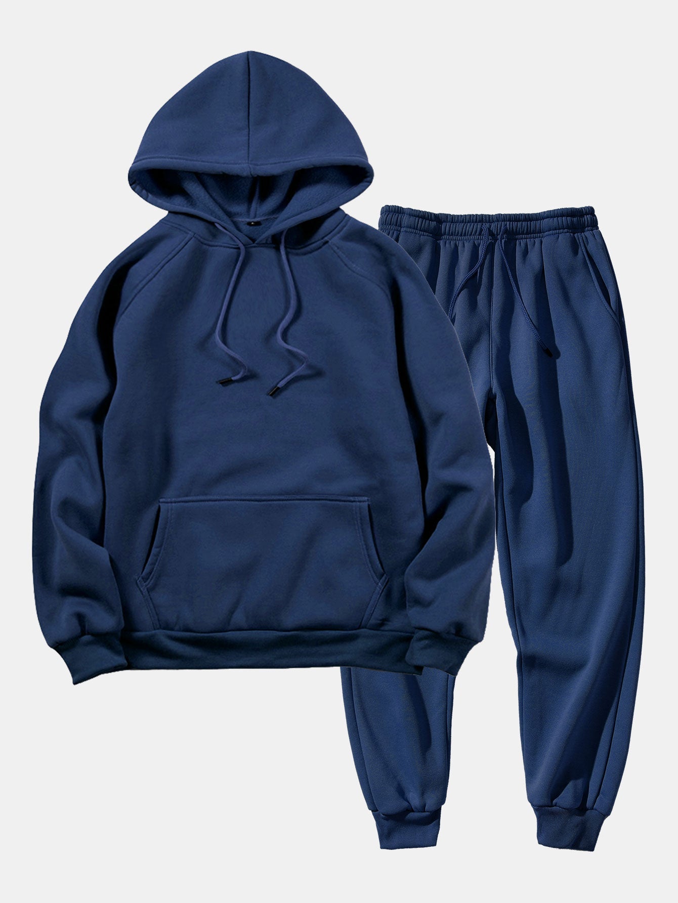Men’s Raglan Pullover Tracksuit – Regular Fit Hoodie and Tapered Joggers for Daily Wear