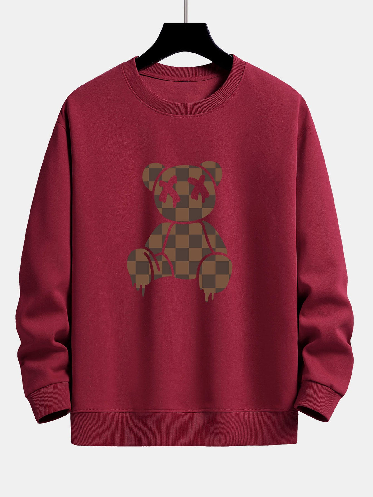 Hanorac bărbătesc cu imprimeu și guler rotund, cu croială lejeră – Pulover casual de streetwear, cu mâneci lungi, pentru toamnă și iarnă