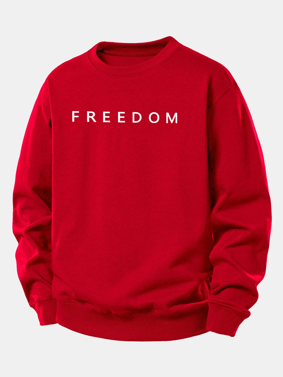 Bluză sport pentru bărbați cu mesajul „Libertate” - croială lejeră, guler rotund, stil casual de stradă, pentru purtare zilnică