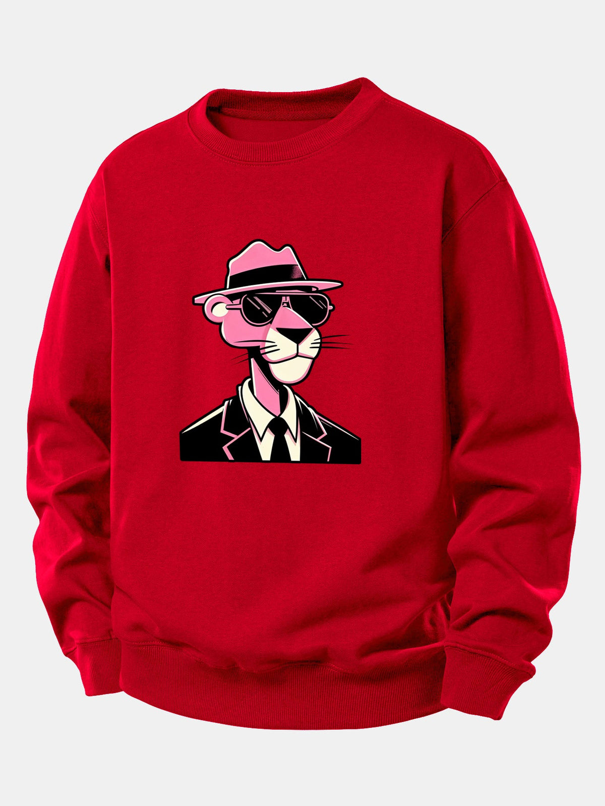Men's Relaxed Fit Graphic Crew Neck Sweatshirt – Casual Long Sleeve Streetwear Pullover for Autumn and Winter