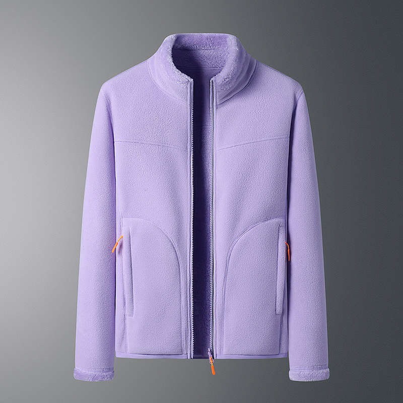 Veste polaire zippée pour femme – couche douce à col montant pour une tenue décontractée