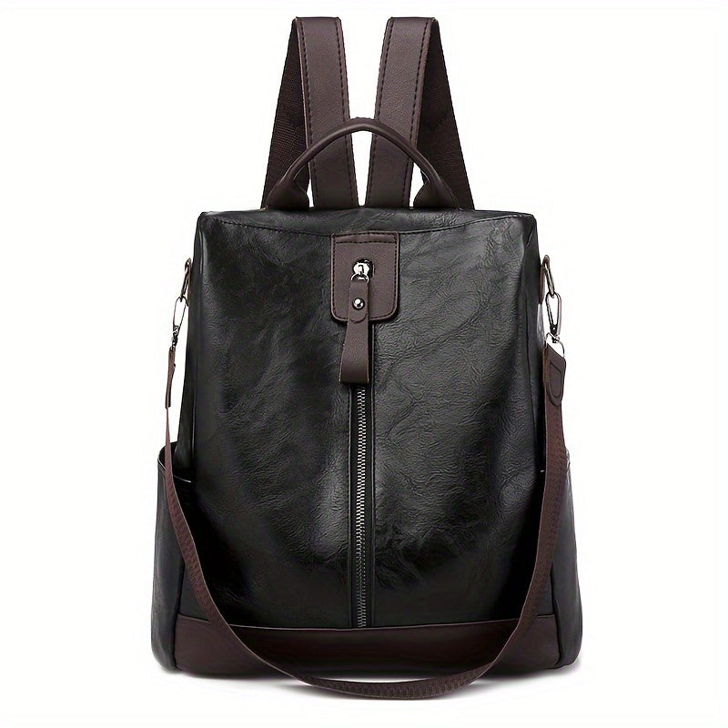 Diebstahlsicherer wandelbarer Rucksack für Damen – Kunstleder-Mehrwegtasche mit verstecktem Reißverschluss auf der Rückseite für Arbeit und Reisen