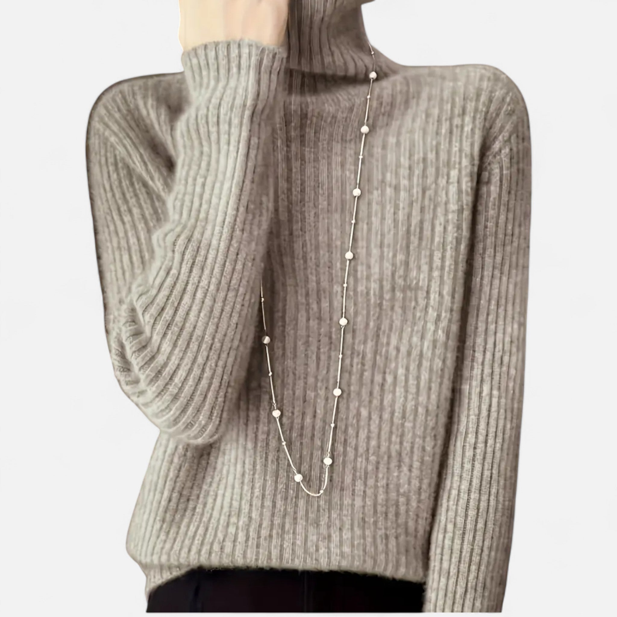 Valmonti | Women’s Thick Ribbed Turtleneck Sweater