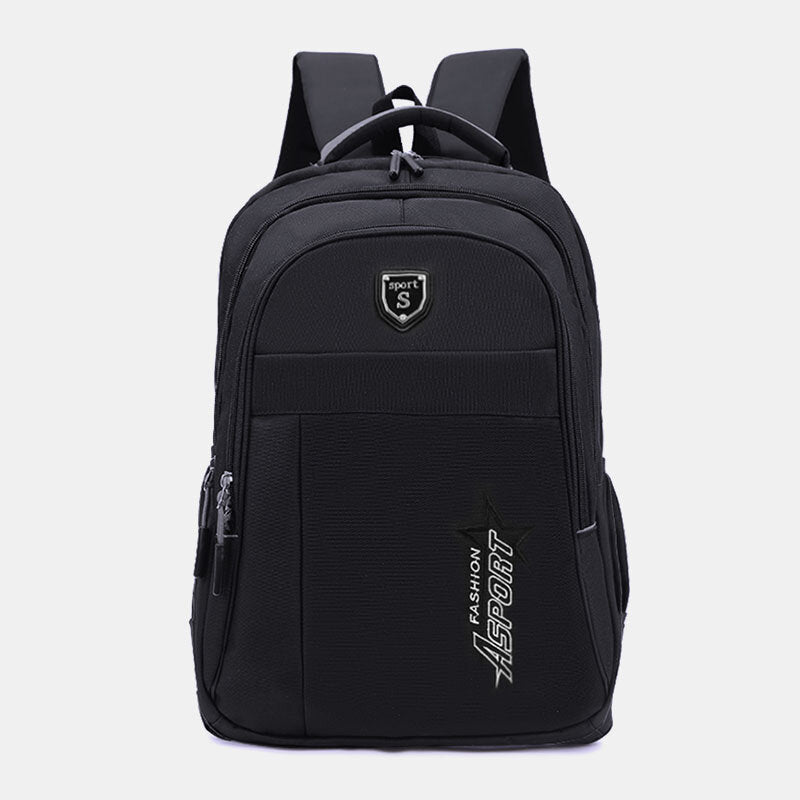 Zaino unisex in nylon con più scomparti – Borsa capiente per scuola e viaggi con spazio organizzato