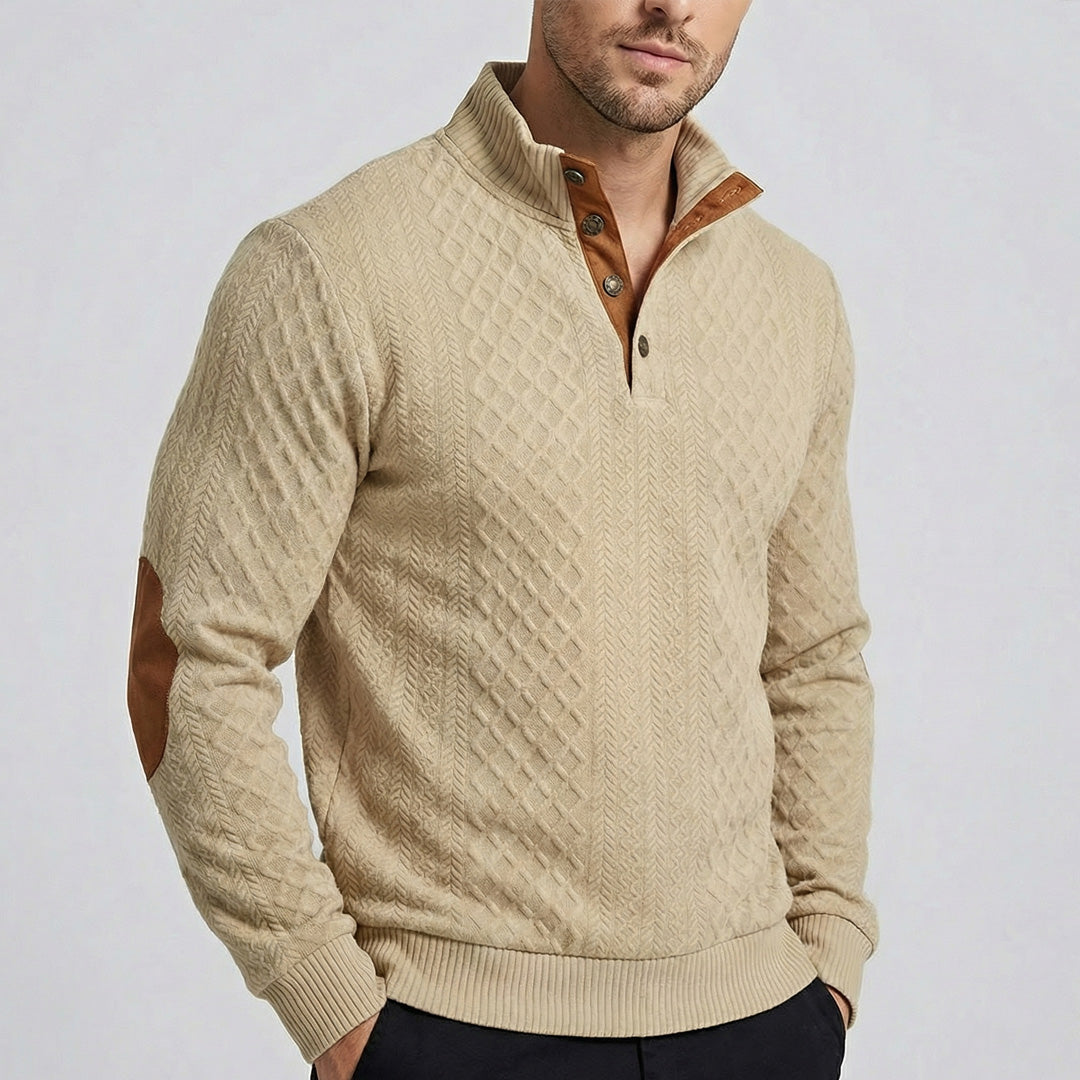 Crown – High Collar Knit Pullover Sweater