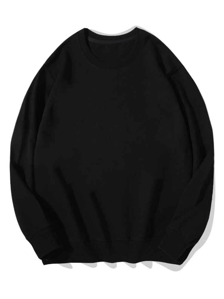 Men’s Basic Cotton Crew Neck Sweatshirt – Relaxed Fit Long Sleeve Casual Pullover for Everyday Wear