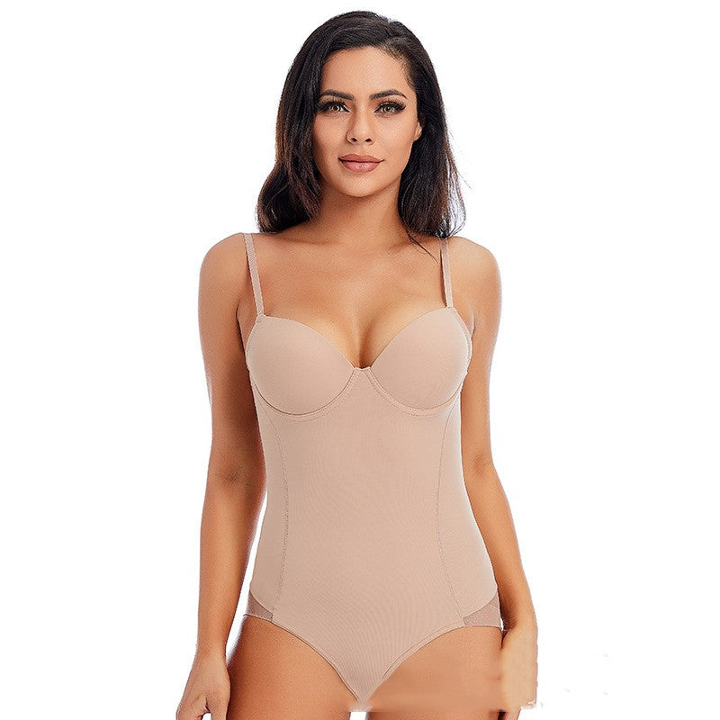 Dameformende bodystocking med bøjle, sømløs og glat shapewear