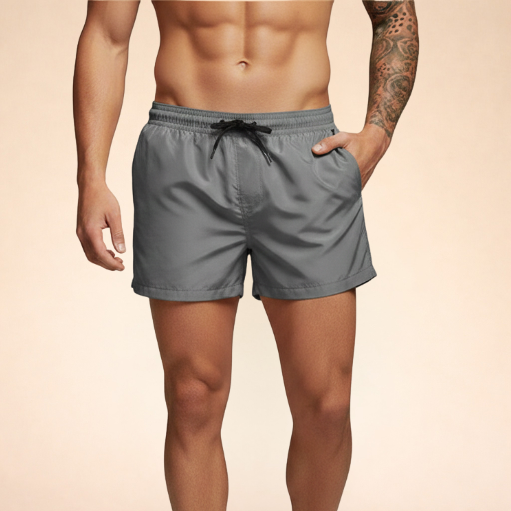 Men’s Quick-Drying Swim Shorts – Lightweight Stretch Drawstring Style for Beach Pool and Holiday Wear