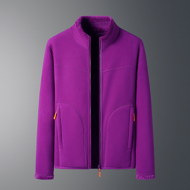 Veste polaire zippée pour femme – couche douce à col montant pour une tenue décontractée