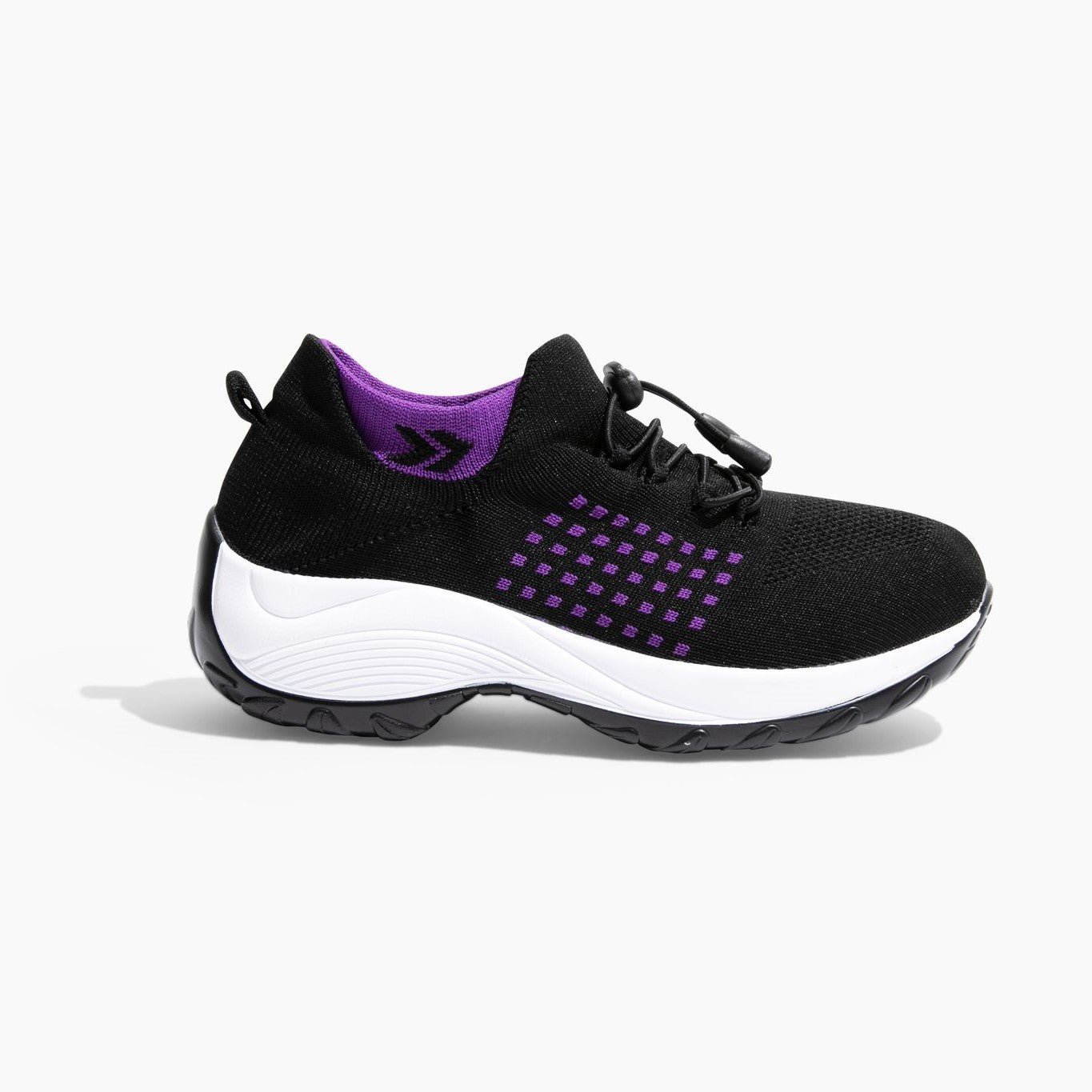 Women’s Knit Toggle Walking Shoes with Cushioned Sole