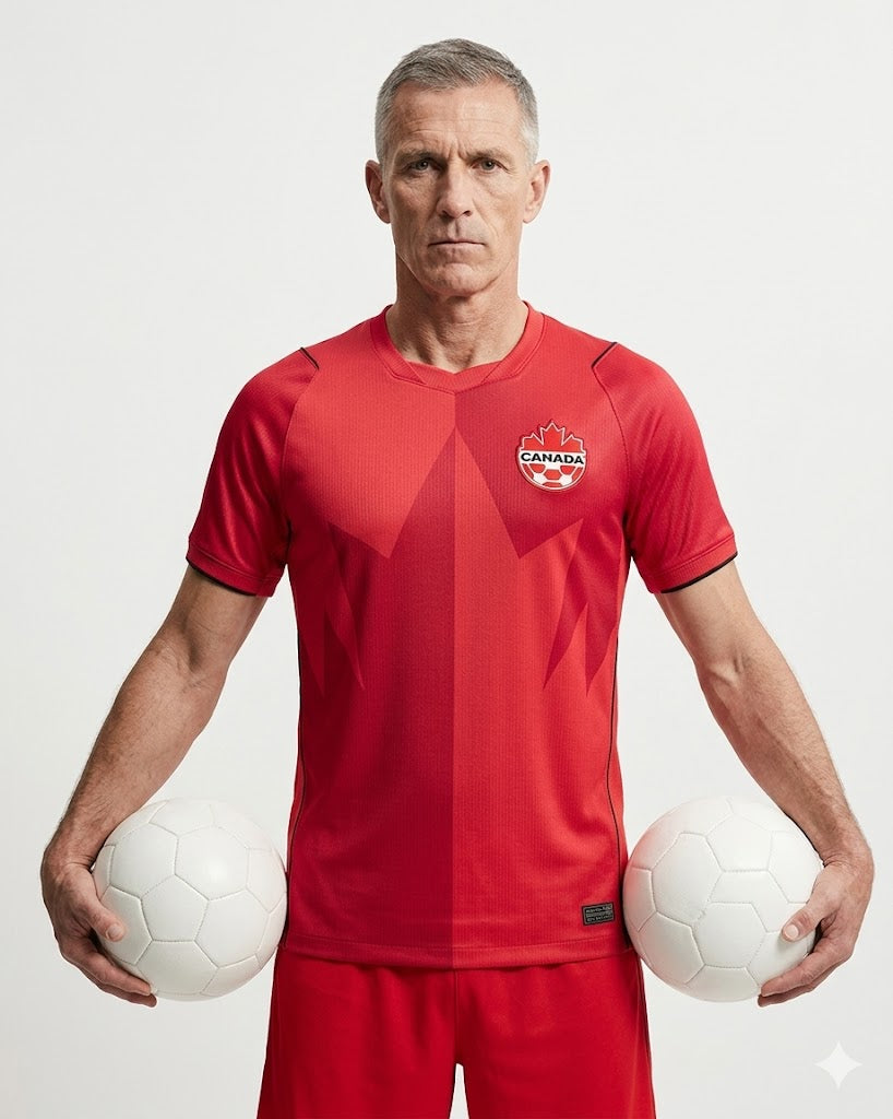 Herre Canada Fodboldtrøje Away World Cup Stil Åndbar Hurtigtørrende Stadioninspireret Fantrøje