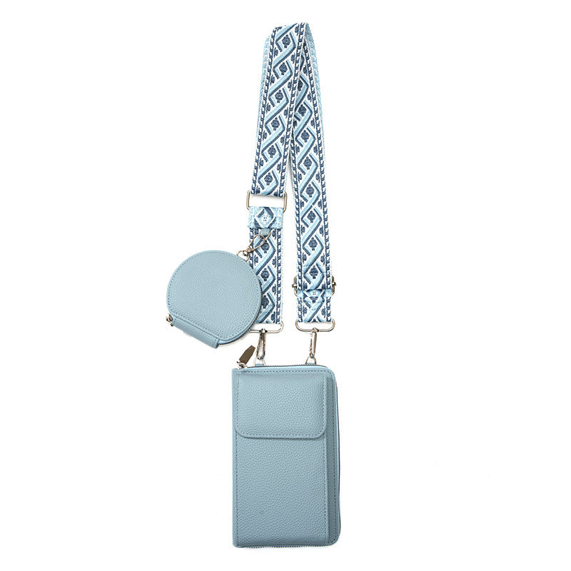Bolso bandolera para mujer con correa ancha estampada para teléfono