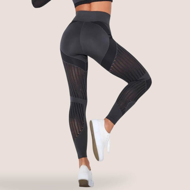 Női alakformáló, texturált leggings – magas derekú, aktív szabású modell a mindennapi tartásért