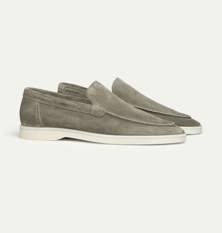 Mocassini da uomo in camoscio senza lacci Scarpe da guida smart casual
