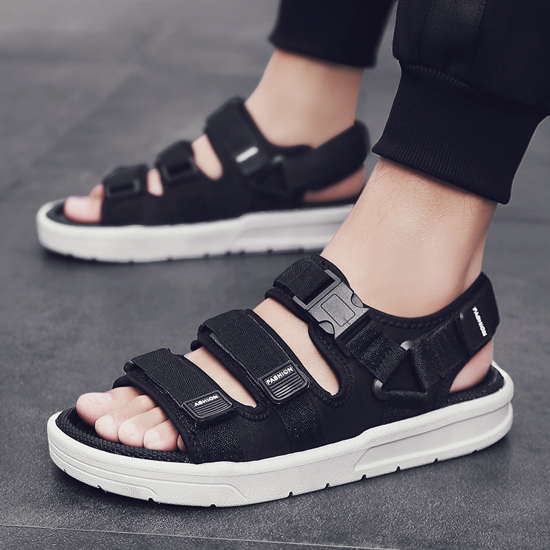 Herre sandaler med tre stropper Polstret udendørs sommersko
