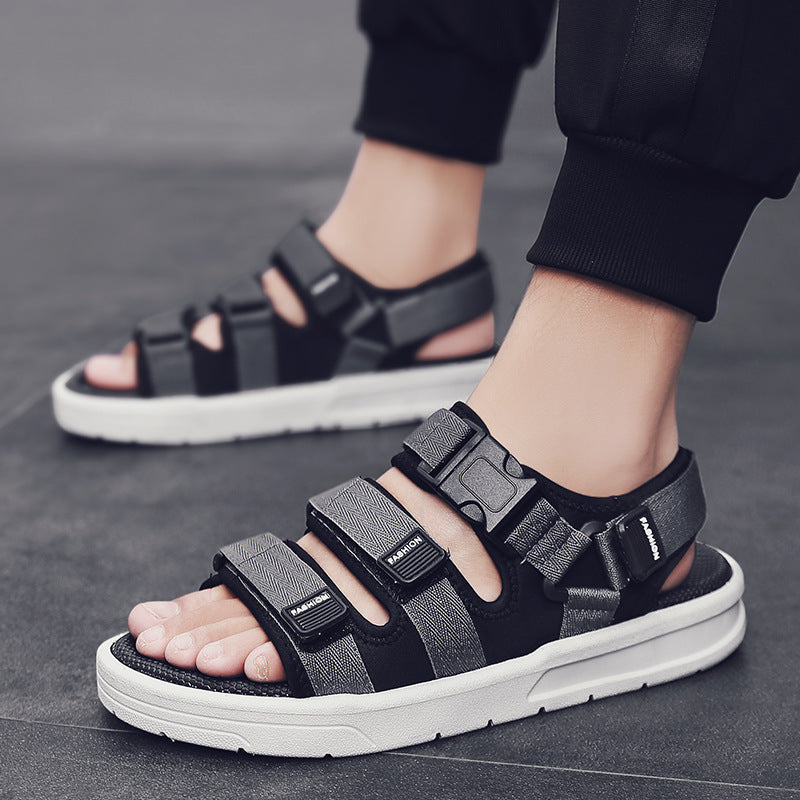 Herre sandaler med tre stropper Polstret udendørs sommersko