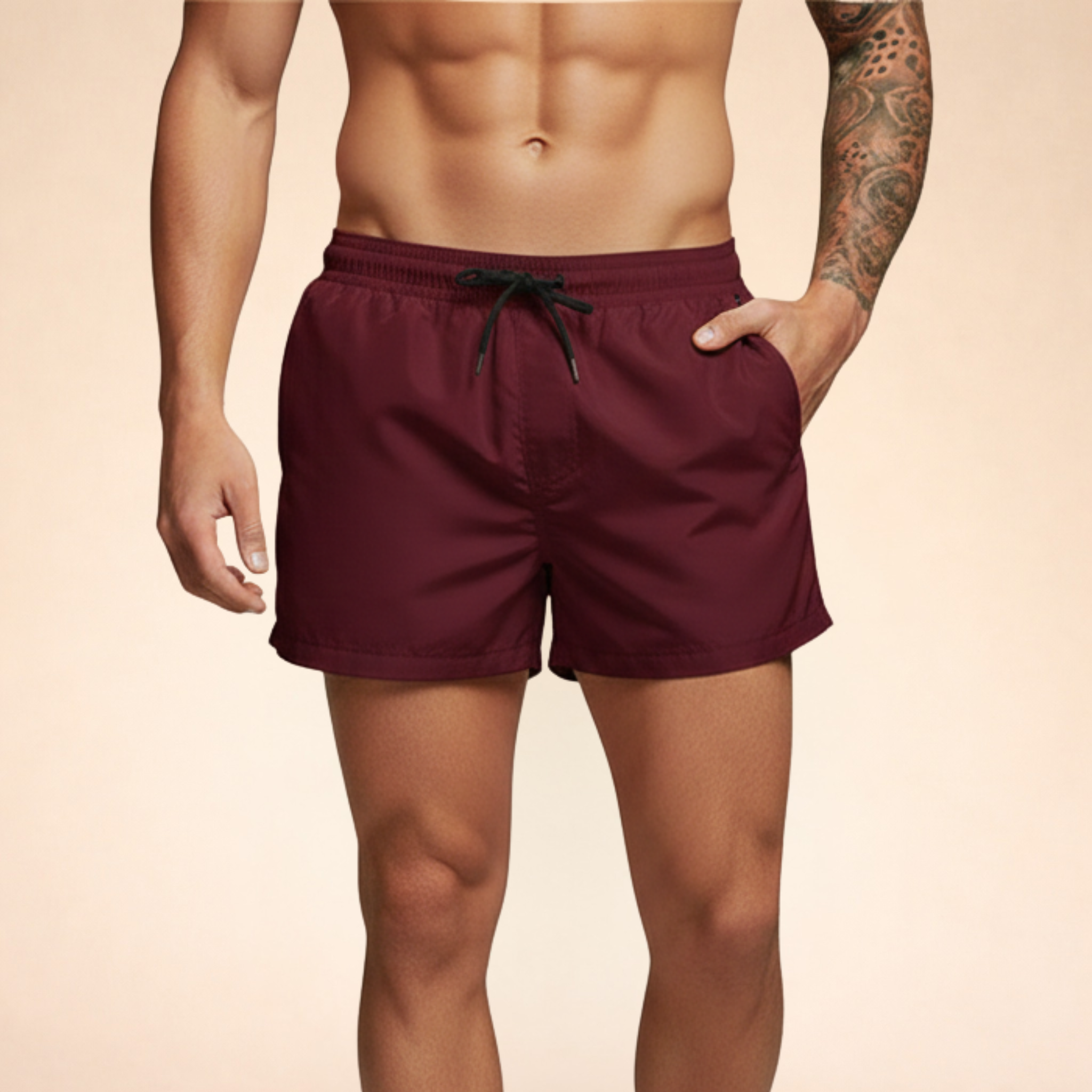 Men’s Quick-Drying Swim Shorts – Lightweight Stretch Drawstring Style for Beach Pool and Holiday Wear