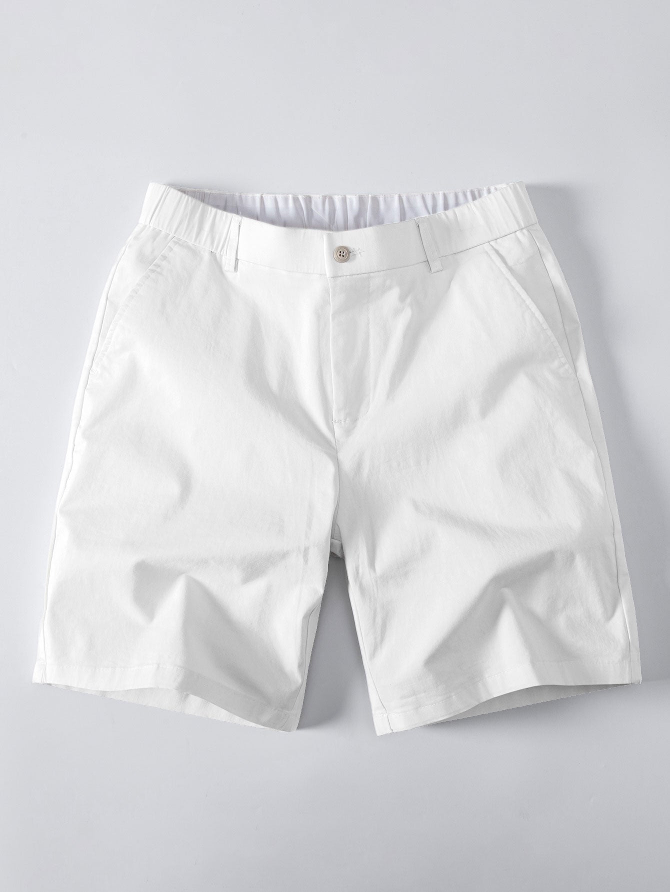 Pánská pletená košile z viskózy s elastanem a strečové chino šortky – letní smart casual souprava