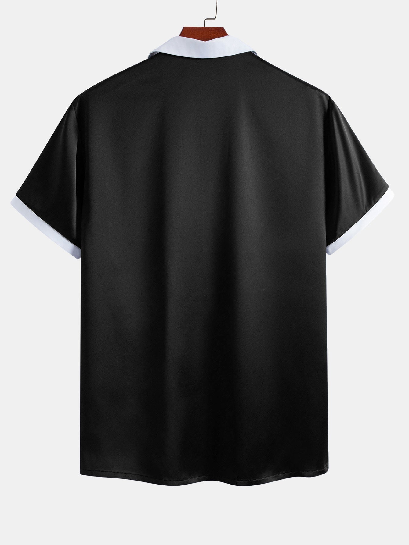 Men’s Smooth Satin Co-Ord – Short-Sleeve Shirt and Drawstring Shorts for Summer Evenings