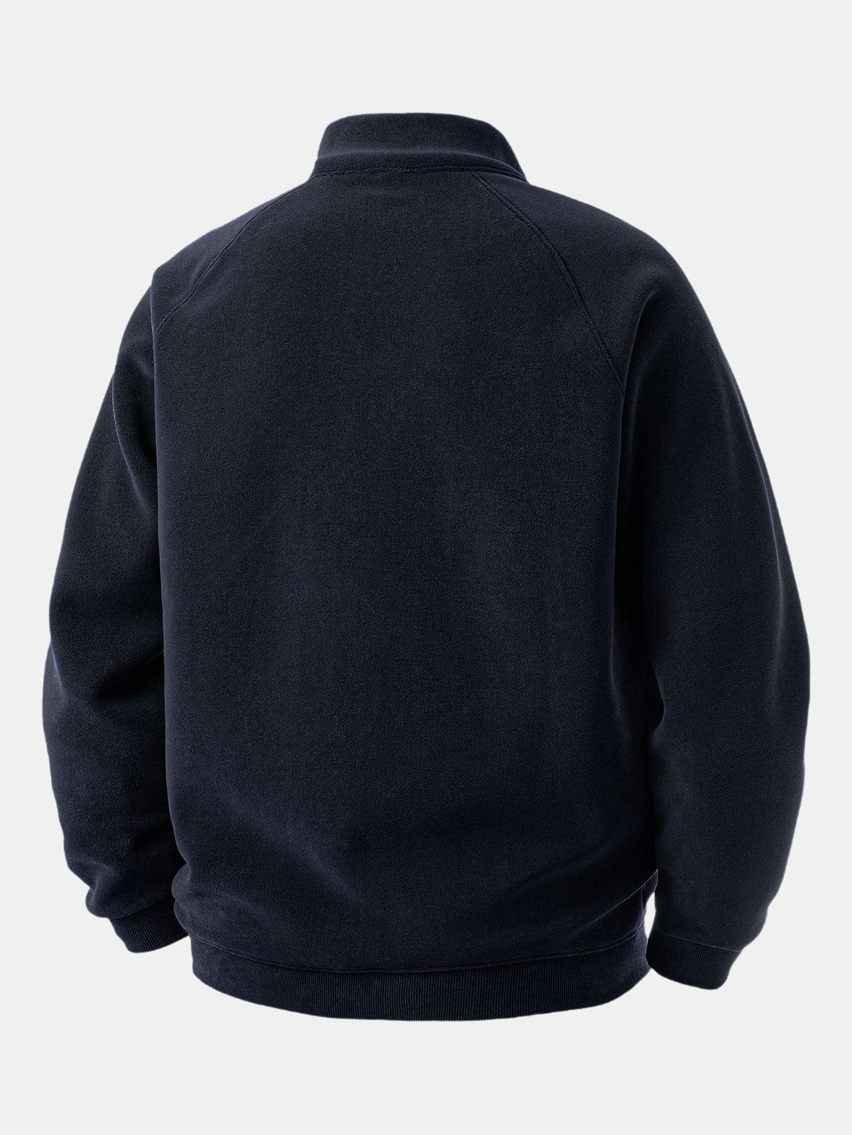Bluză din fleece polar pentru bărbați, cu fermoar până la jumătate și guler ridicat - croială obișnuită, călduroasă, cu mâneci lungi, pentru ținute casual de toamnă și iarnă