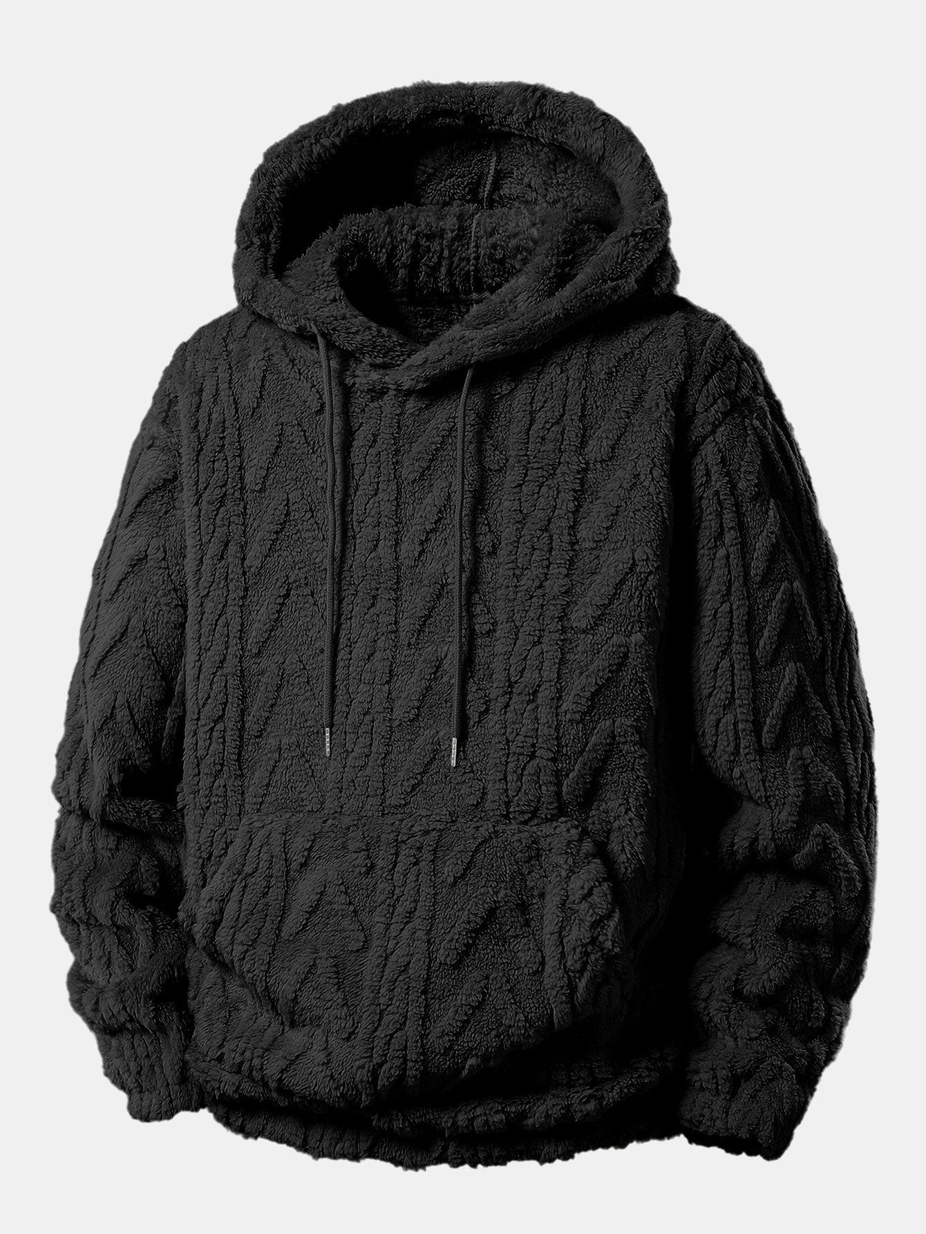 Men’s Teddy Fleece Two-Piece Set – Relaxed Hoodie and Joggers for Cold Days