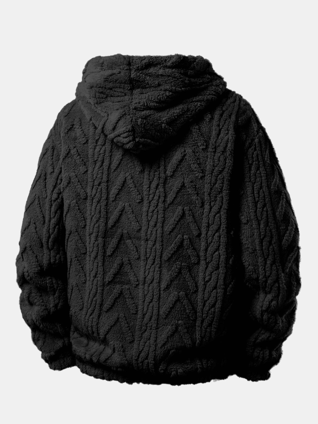 Men’s Teddy Fleece Two-Piece Set – Relaxed Hoodie and Joggers for Cold Days