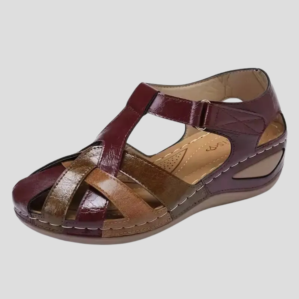Women’s Closed-Toe Walking Sandals – Cut-Out Shoes for Everyday Summer Wear