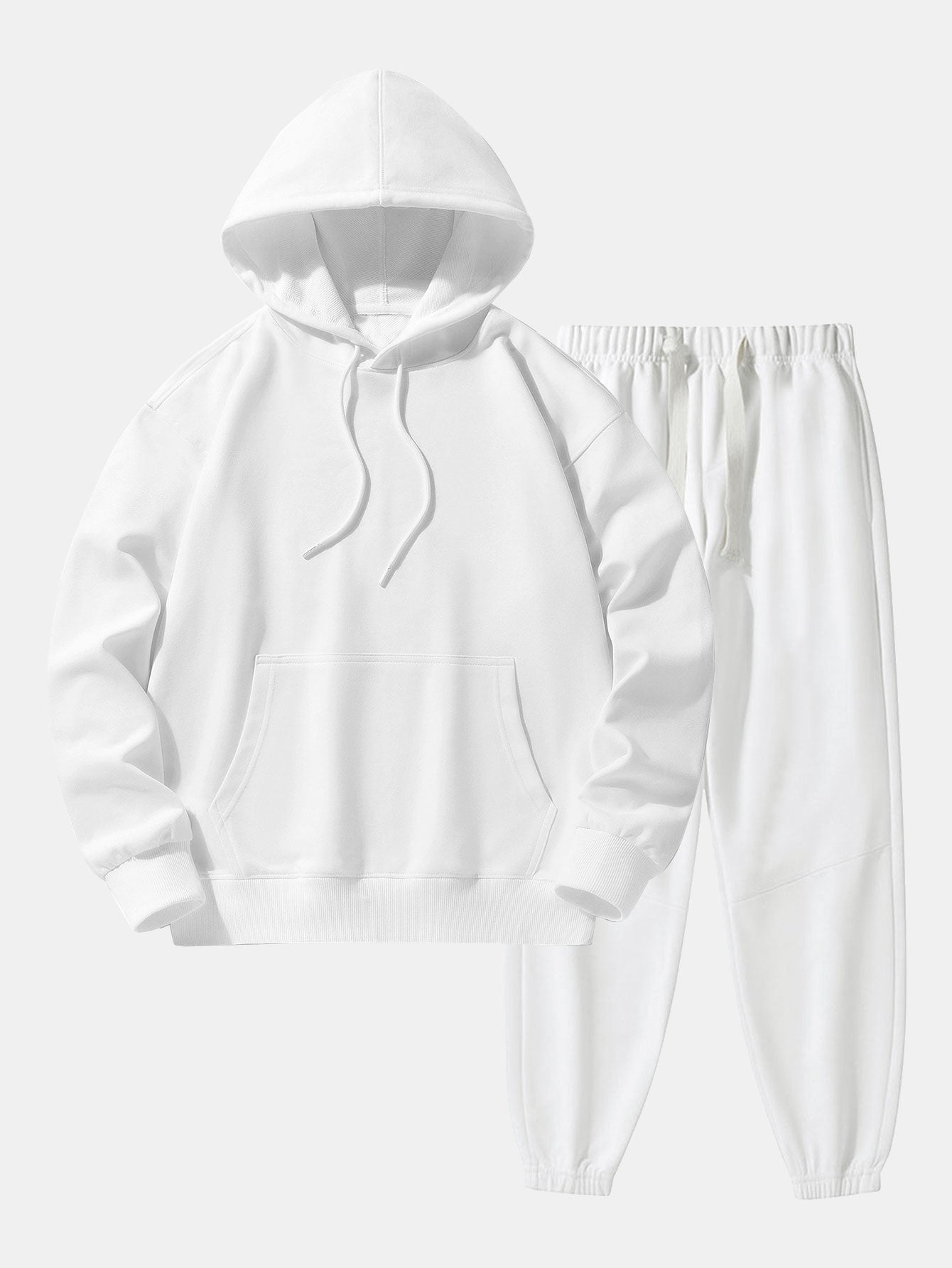 Men’s Heavyweight Drop-Shoulder Tracksuit – Relaxed Cotton Blend Hoodie and Joggers for Everyday Wear