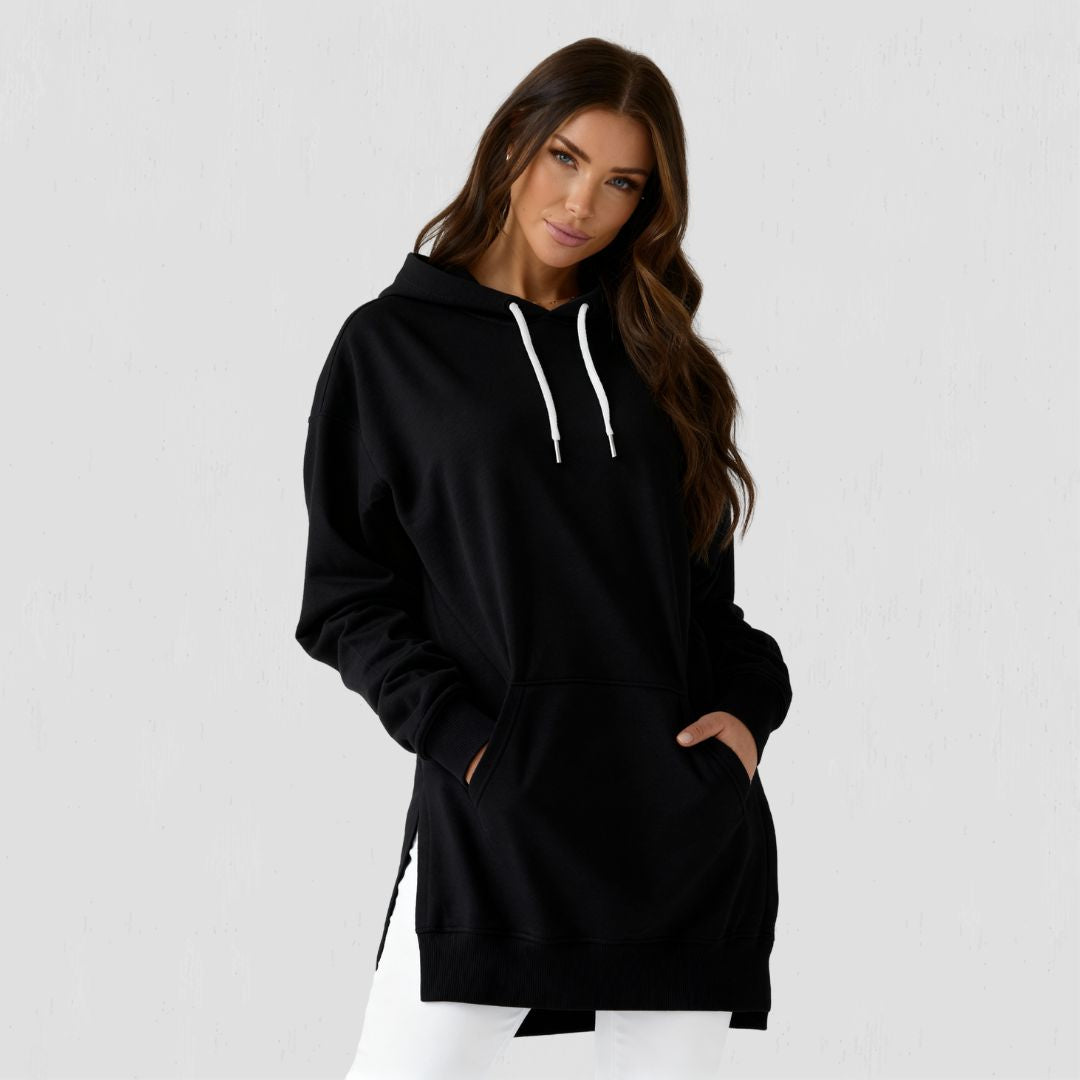 Women’s Oversized Hoodie Dress – Long Cotton Hoodie