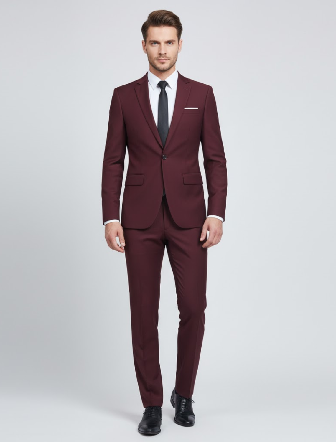 Costume deux pièces ajusté pour homme – Élégance moderne pour le printemps et l’été, au bureau et lors d’événements formels