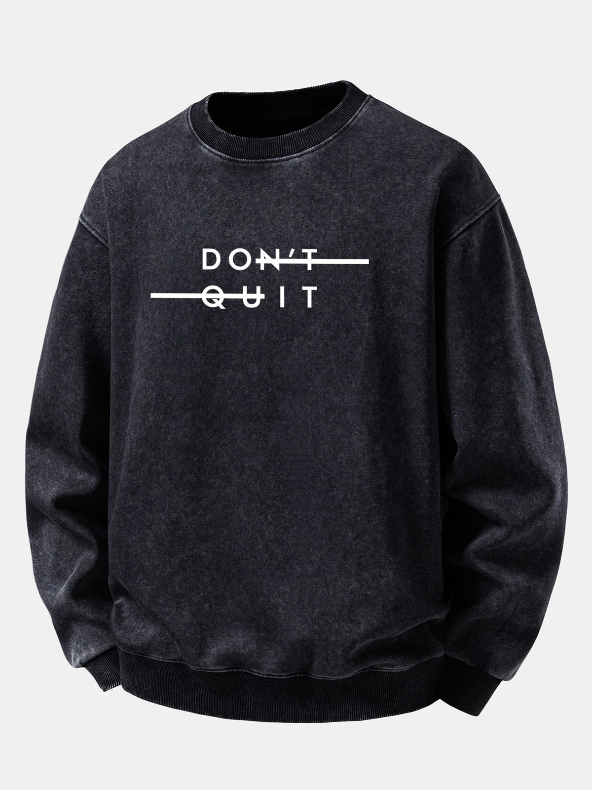 Bluză bărbătească vintage din bumbac prespălat, cu imprimeu frontal - croială lejeră, bluză streetwear cu guler rotund, pentru ținutele de zi cu zi